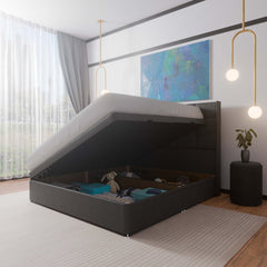 Atlanta Winged Side Lift Ottoman Divan Bed - Ottoman - Midas Beds