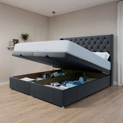 Manhattan Winged End Lift Ottoman Divan Bed - Ottoman - Midas Beds