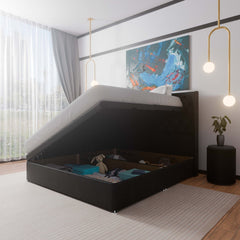 Manhattan Winged Side Lift Ottoman Divan Bed - Ottoman - Midas Beds