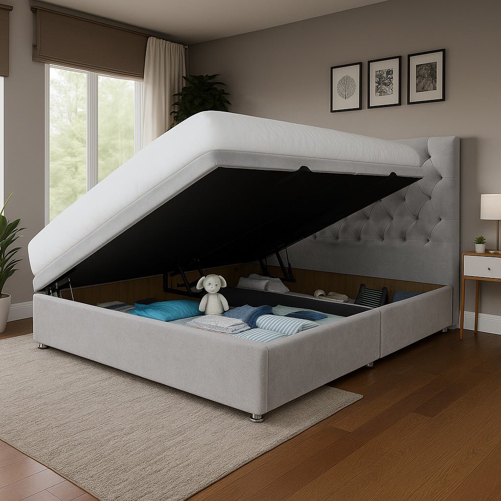 New York Side Lift Ottoman Divan Bed - Ottoman - Midas Beds