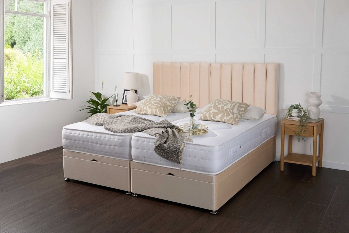 Midas Essential Guest Hotel Zip and Link 1500 Pocket Sprung Ottoman Divan Bed Set - Zip and Link Beds - Midas Beds