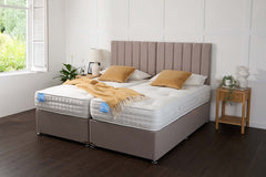 Midas Luxury Hotel Zip and Link 2000 Pocket Sprung Intelligent Fibre Divan Bed Set - Zip and Link Beds - Midas Beds