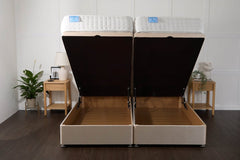 Midas Luxury Hotel Zip and Link 2000 Pocket Sprung Intelligent Fibre Ottoman Divan Bed Set - Zip and Link Beds - Midas Beds