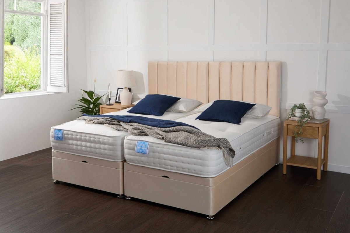 Midas Luxury Hotel Zip and Link 3000 Pocket Sprung Intelligent Memory Ottoman Divan Bed Set - Zip and Link Beds - Midas Beds