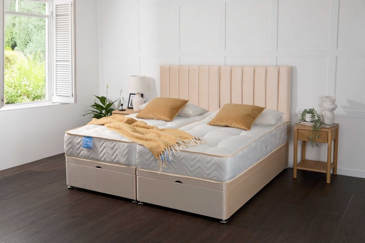 Midas Supreme Guest Hotel Zip and Link 1500 Pocket Sprung Ottoman Divan Bed Set - Zip and Link Beds - Midas Beds