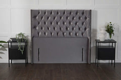 Midas Washington Winged Floor Standing Upholstered Headboard - headboard - Midas Beds