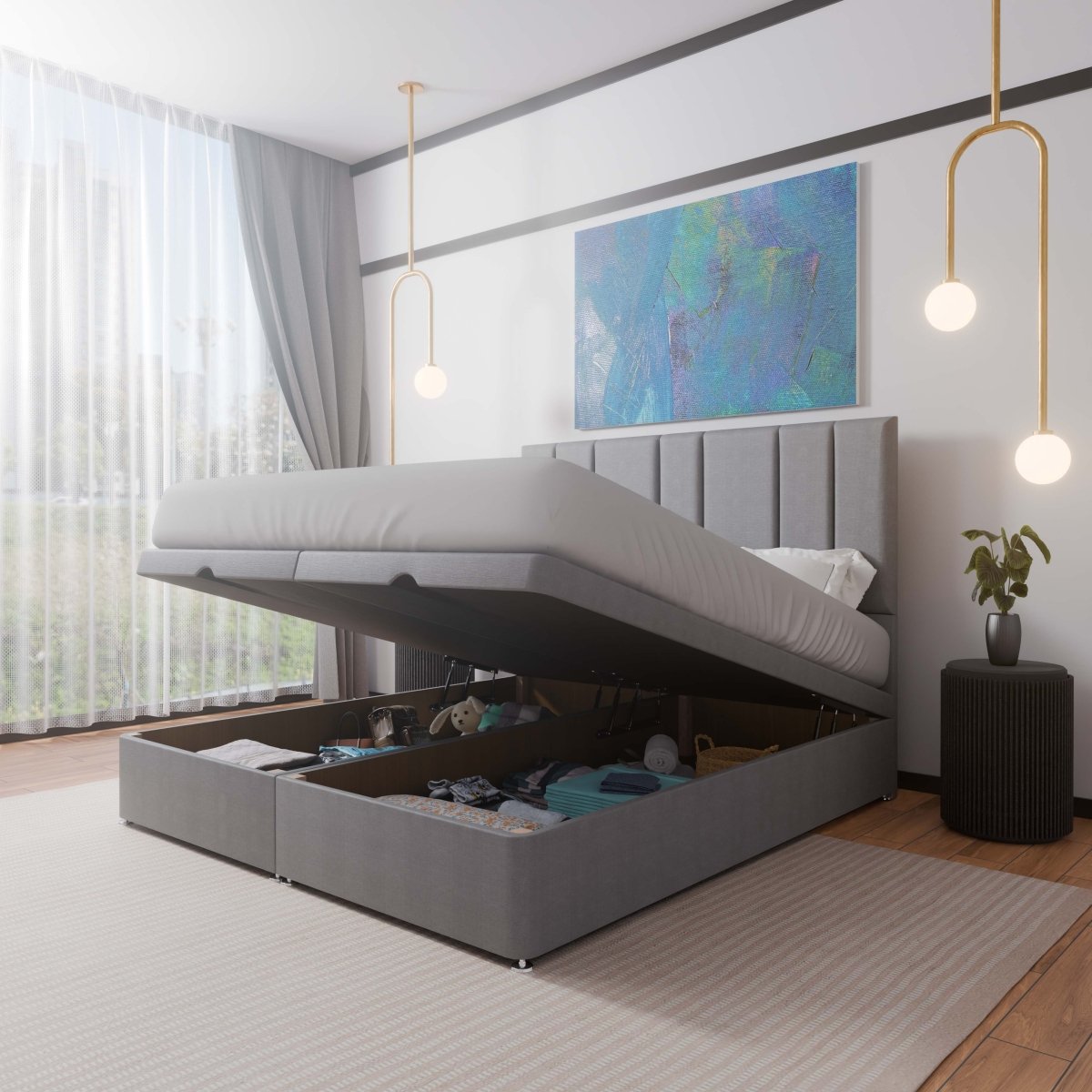 Alaska End Lift Ottoman Divan Bed - Ottoman - Midas Beds