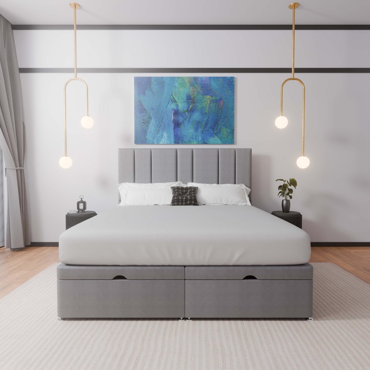 Alaska End Lift Ottoman Divan Bed - Ottoman - Midas Beds