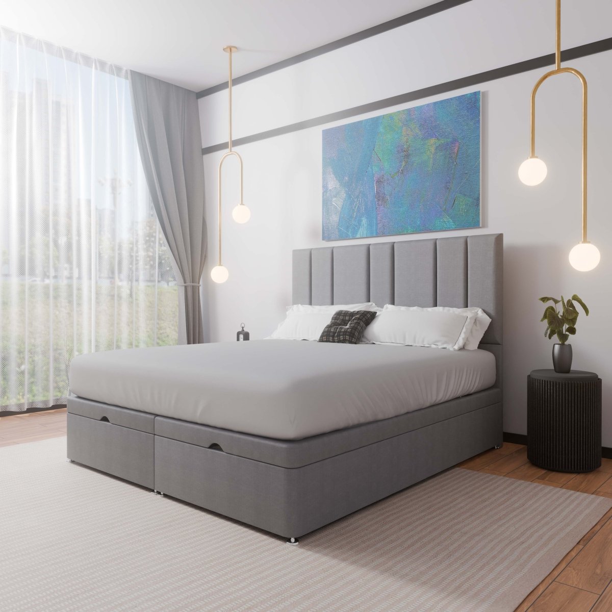 Alaska End Lift Ottoman Divan Bed - Ottoman - Midas Beds