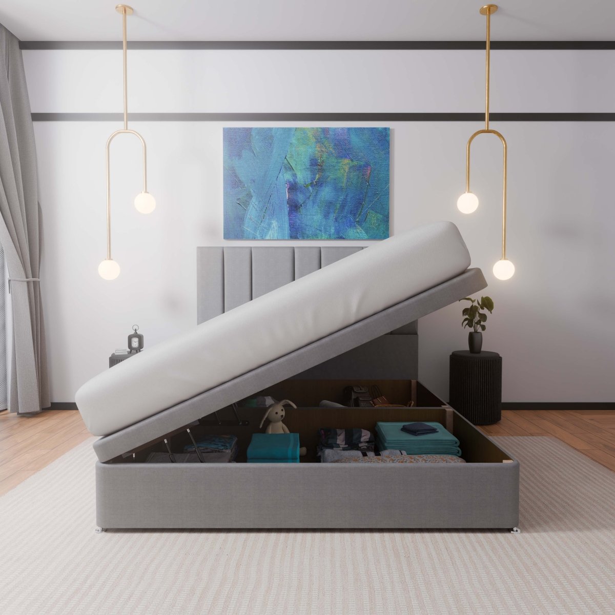 Alaska Side Lift Ottoman Divan Bed - Ottoman - Midas Beds