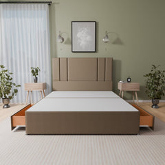 Austin Floor Standing Headboard With Divan Bed Base - Divan Base & Headboard - Midas Beds