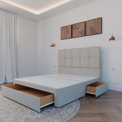 Colorado Floor Standing Headboard With Divan Bed Base - Divan Base & Headboard - Midas Beds