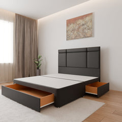 Miami Floor Standing Headboard With Divan Bed Base - Divan Base & Headboard - Midas Beds