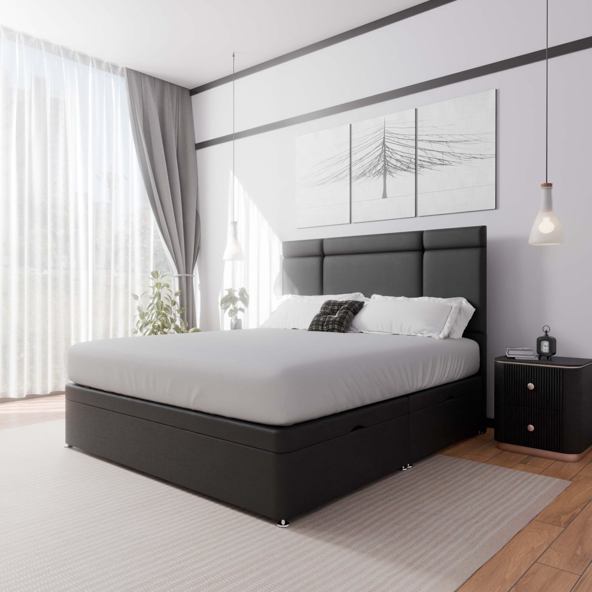 Miami Side Lift Ottoman Divan Bed - Ottoman - Midas Beds