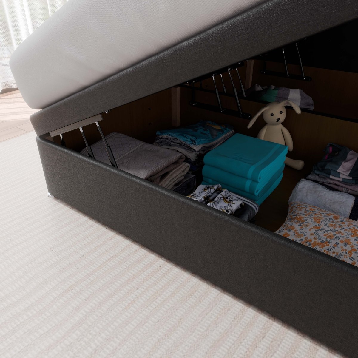 Miami Side Lift Ottoman Divan Bed - Ottoman - Midas Beds