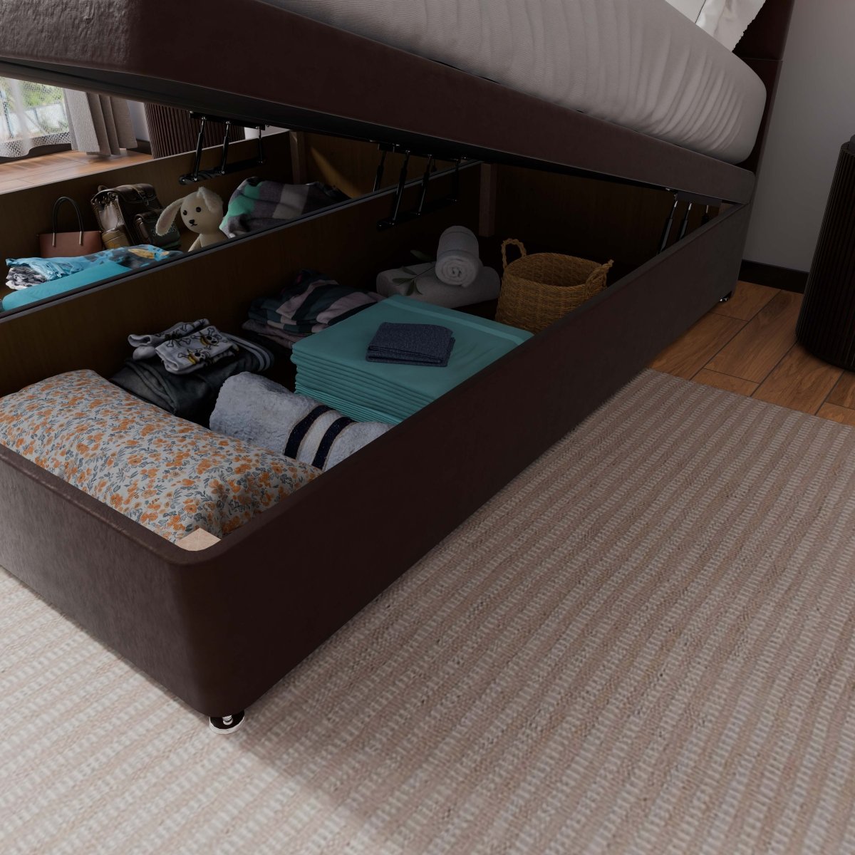 Monaco End Lift Ottoman Divan Bed - Ottoman - Midas Beds