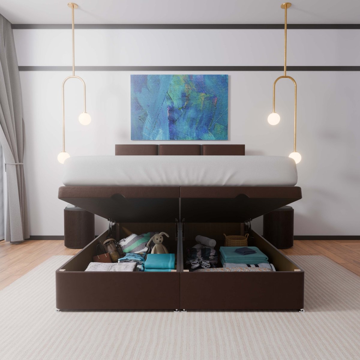 Monaco End Lift Ottoman Divan Bed - Ottoman - Midas Beds