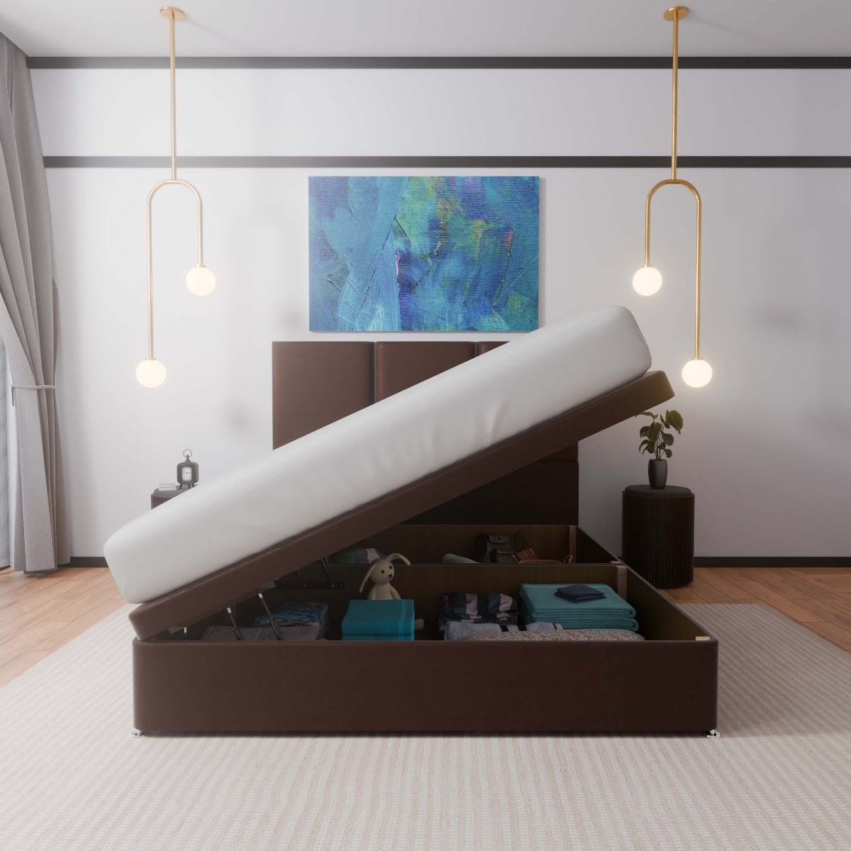 Monaco Side Lift Ottoman Divan Bed - Ottoman - Midas Beds