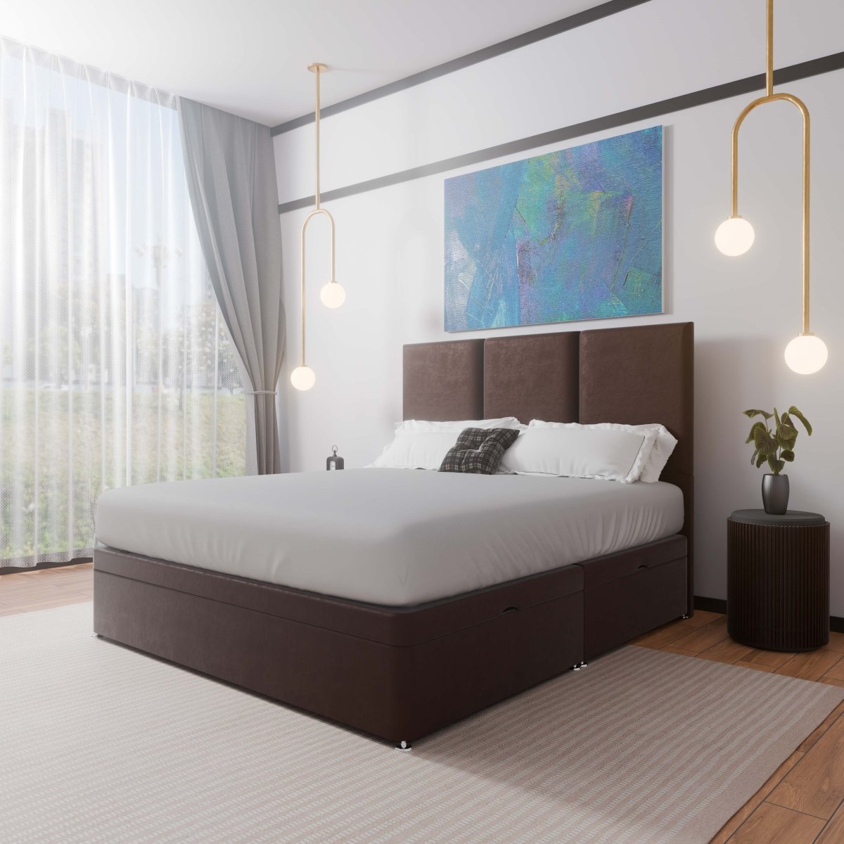 Monaco Side Lift Ottoman Divan Bed - Ottoman - Midas Beds