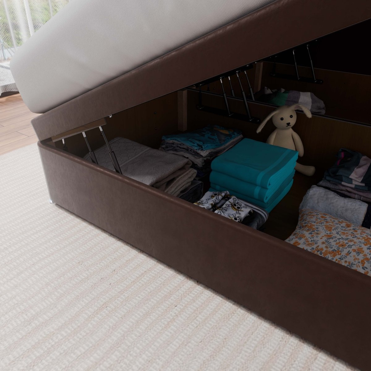 Monaco Side Lift Ottoman Divan Bed - Ottoman - Midas Beds