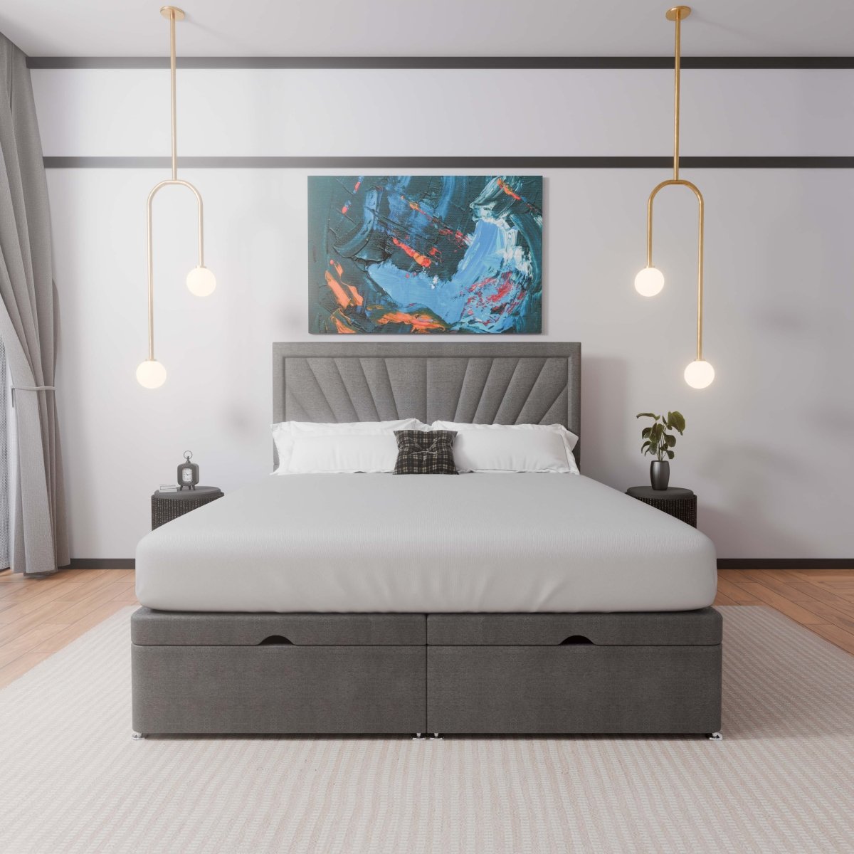 Nevada End Lift Ottoman Divan Bed - Ottoman - Midas Beds