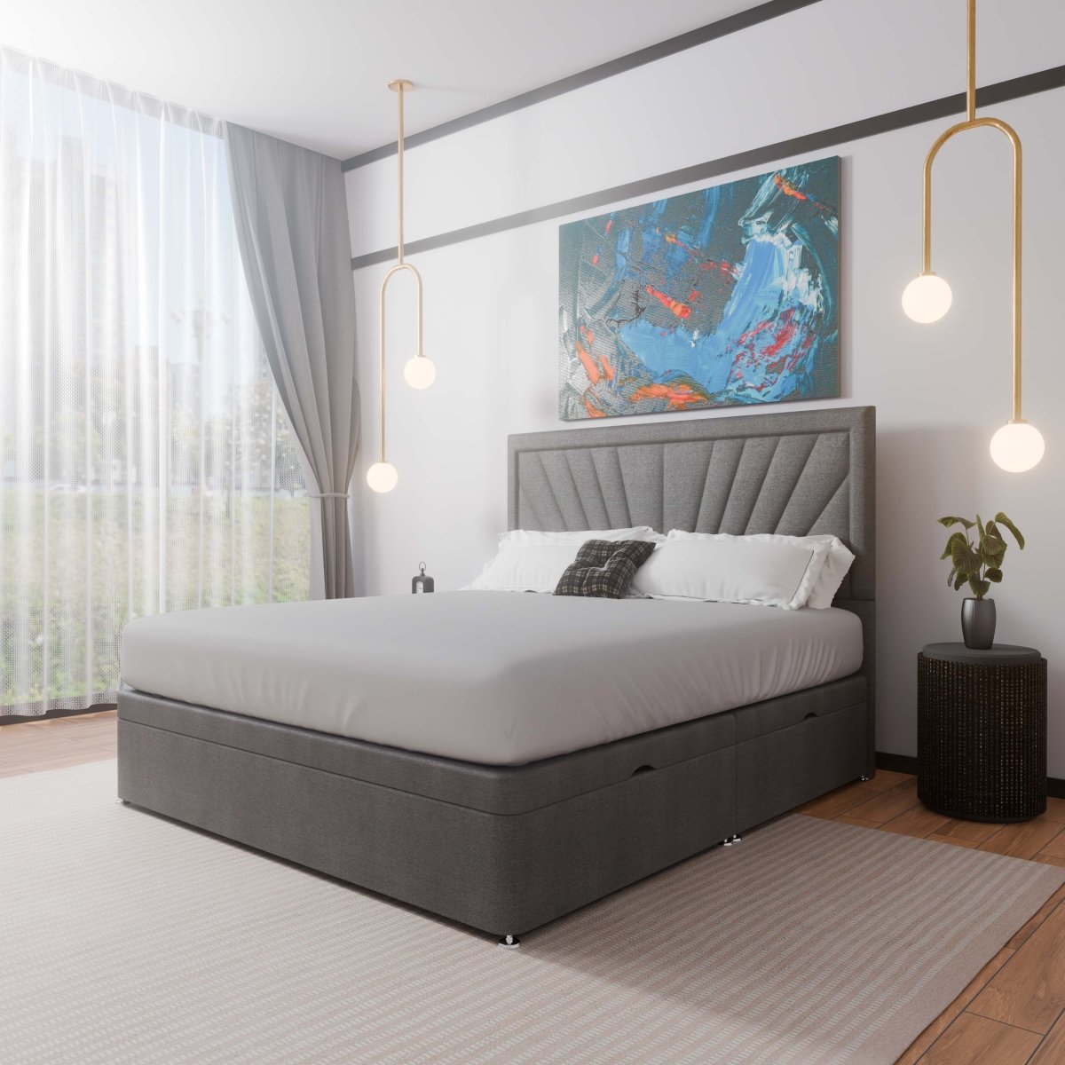 Nevada Side Lift Ottoman Divan Bed - Ottoman - Midas Beds