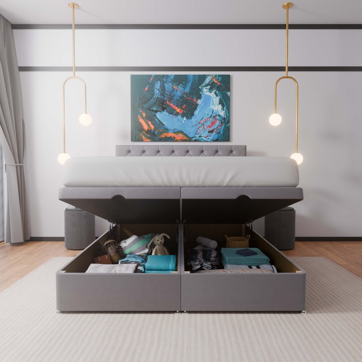 New York End Lift Ottoman Divan Bed - Ottoman - Midas Beds