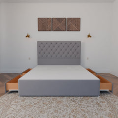 New York Floor Standing Headboard With Divan Bed Base - Divan Base & Headboard - Midas Beds