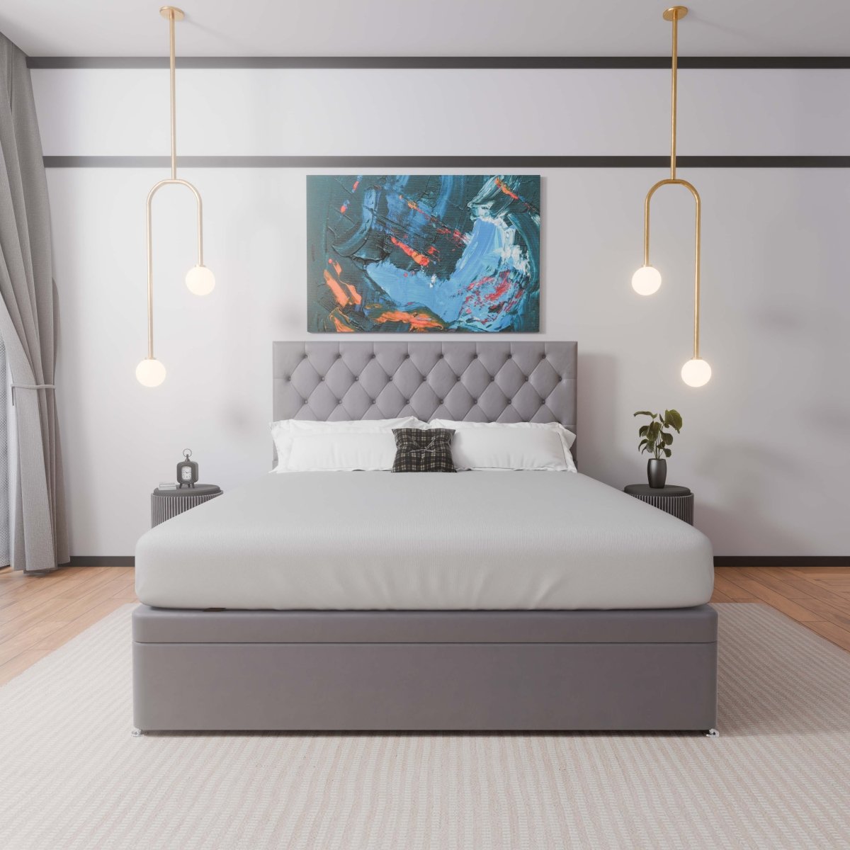 New York Side Lift Ottoman Divan Bed - Ottoman - Midas Beds