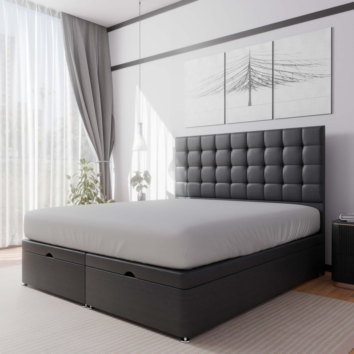 Prague End Lift Ottoman Divan Bed - Ottoman - Midas Beds