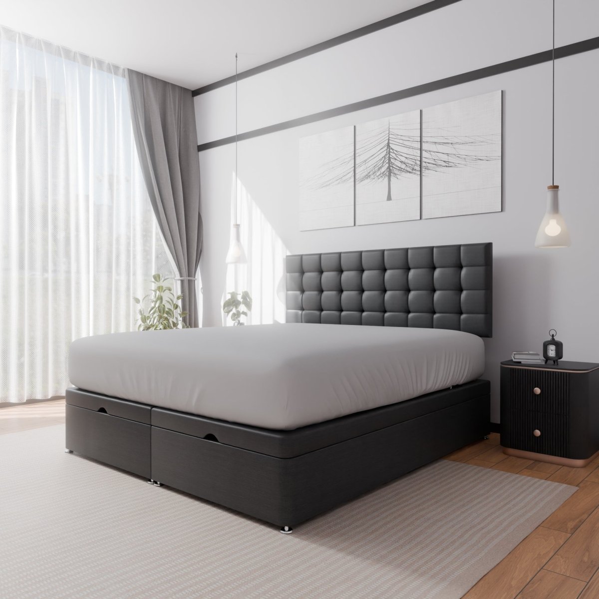 Prague End Lift Ottoman Divan Bed - Ottoman - Midas Beds