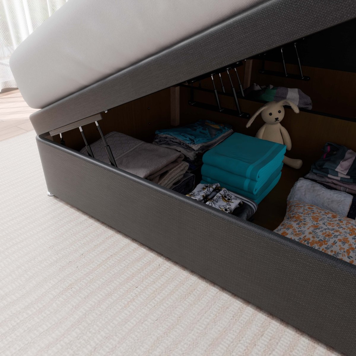 Prague Side Lift Ottoman Divan Bed - Ottoman - Midas Beds