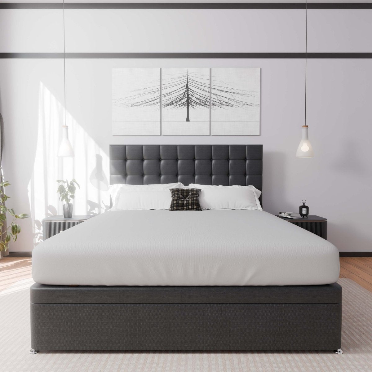 Prague Side Lift Ottoman Divan Bed - Ottoman - Midas Beds