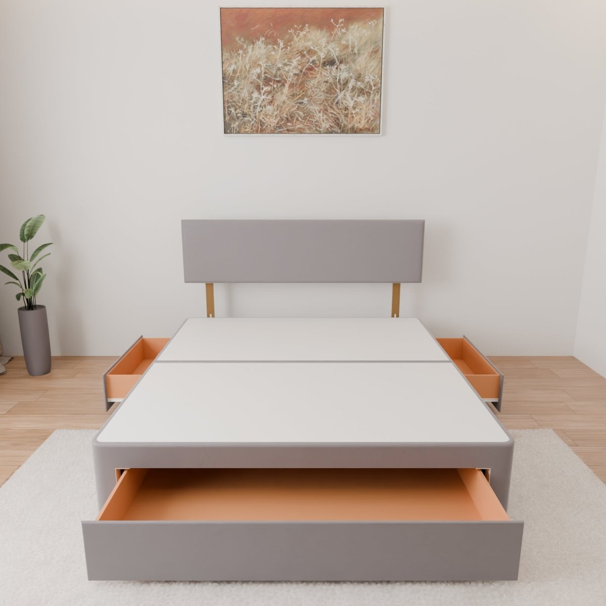 Regent Strutted Headboard With Divan Bed Base - Divan Base & Headboard - Midas Beds