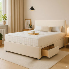 Regent Strutted Upholstered Divan Bed - Divan Beds with Headboard - Midas Beds
