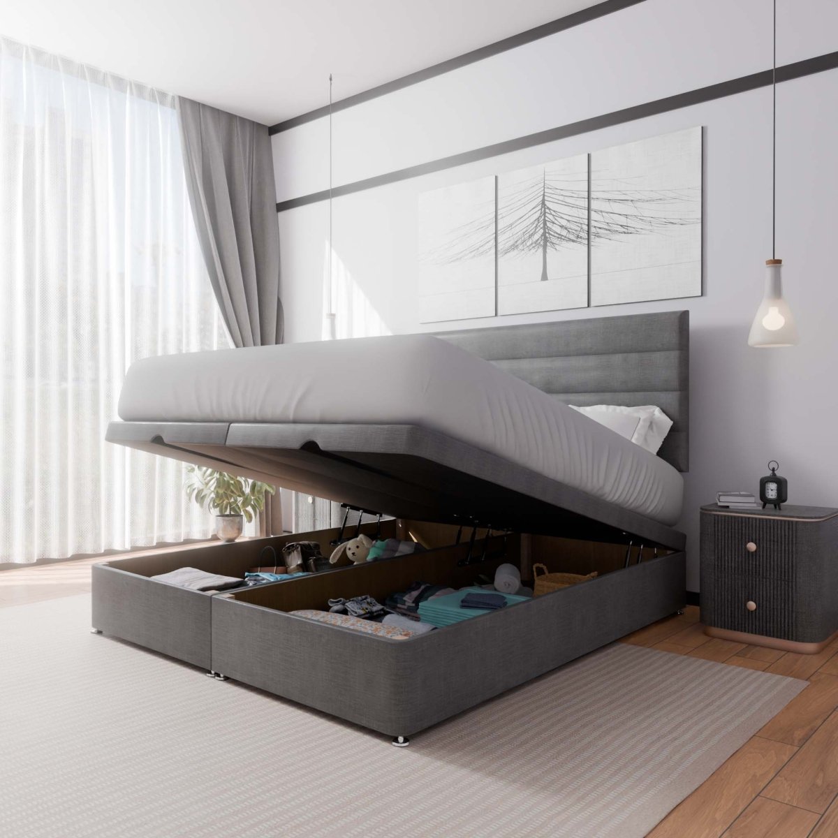 Rome End Lift Ottoman Divan Bed - Ottoman - Midas Beds