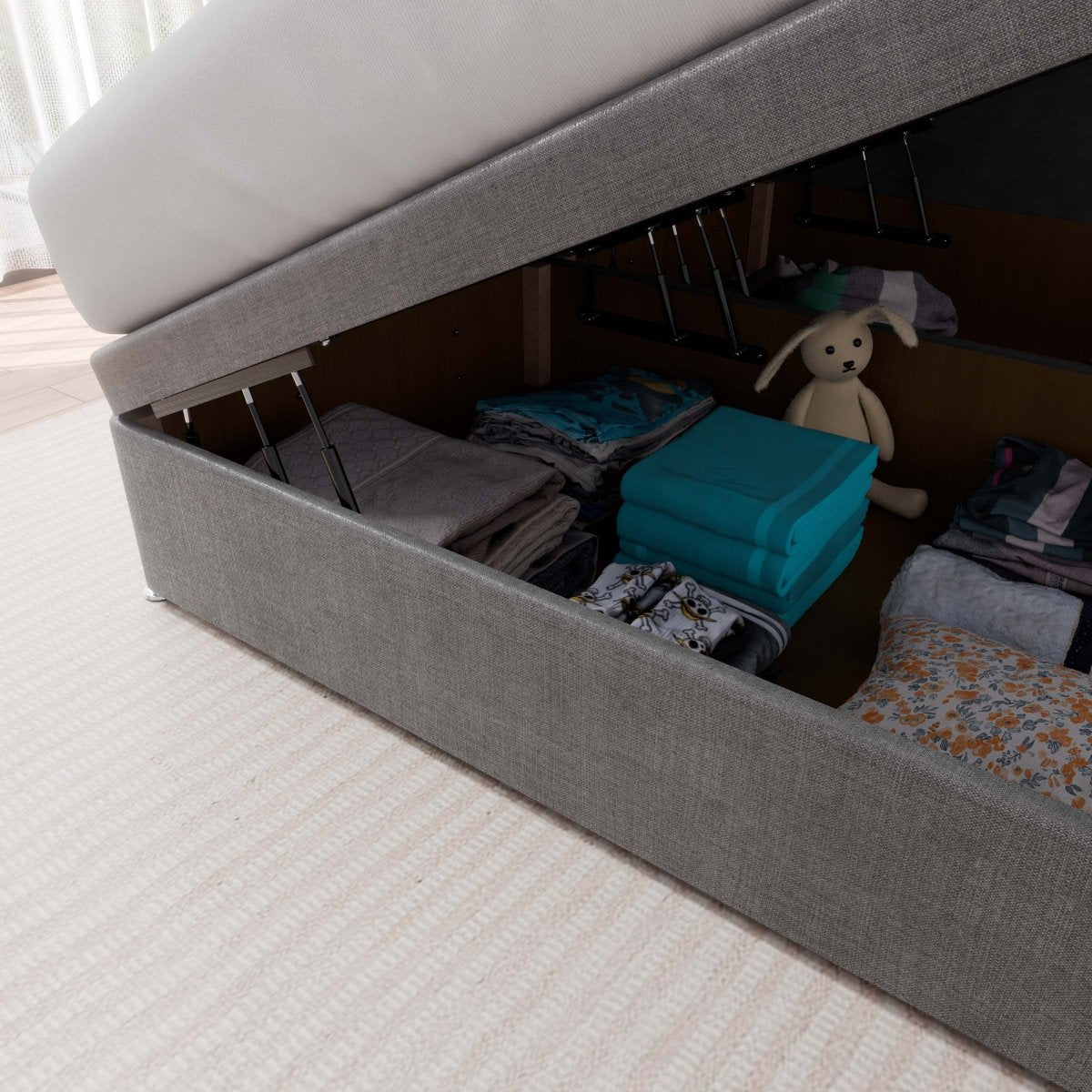 Rome Side Lift Ottoman Divan Bed - Ottoman - Midas Beds