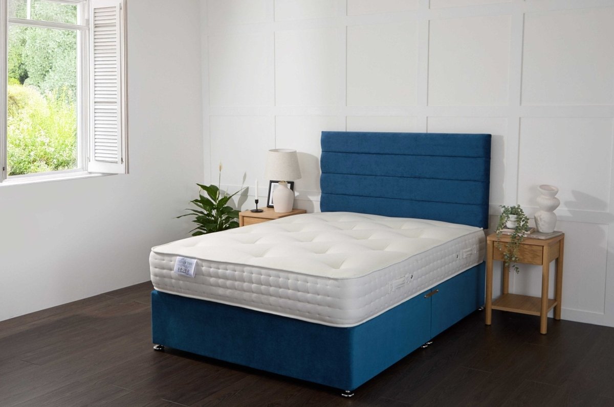 Midas Comfort Silver 2000 Fibre And Pocket Sprung Divan Bed Set - Divan beds - Midas Beds