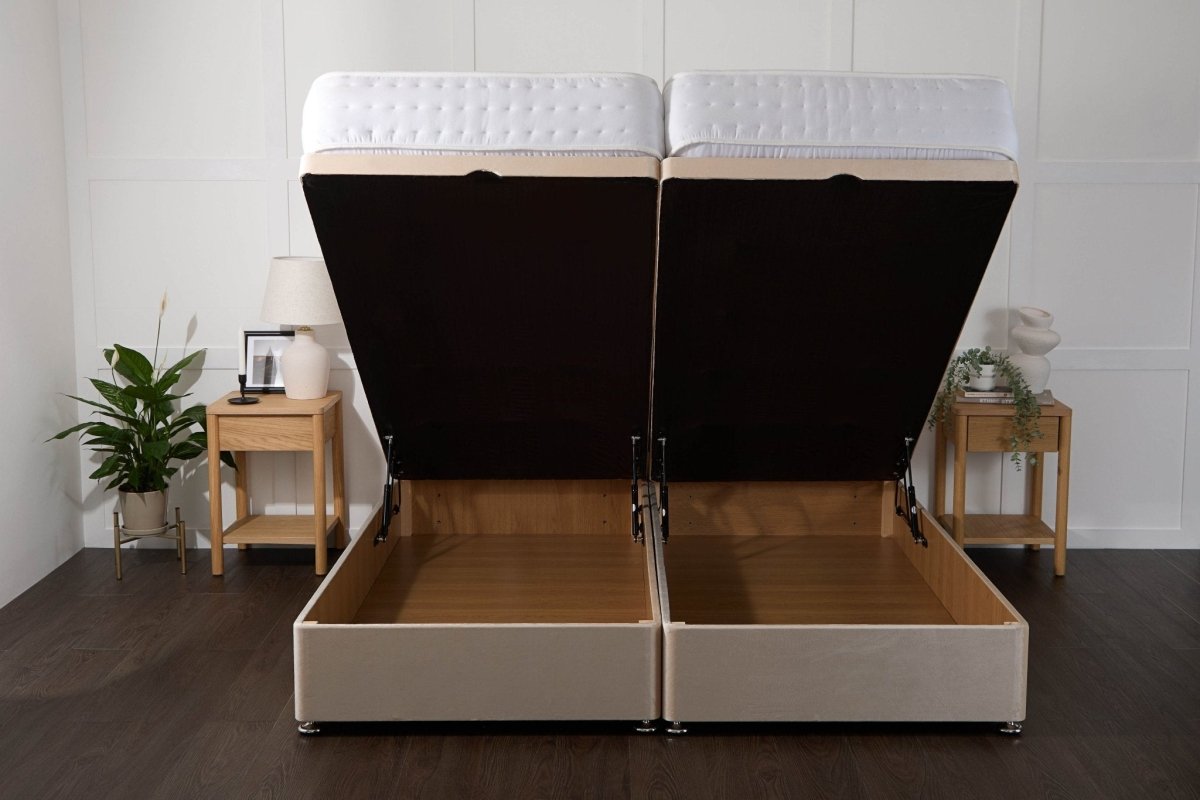 Midas Essential Guest Hotel Zip and Link 1000 Pocket Sprung Ottoman Divan Bed Set - Zip and Link Beds - Midas Beds