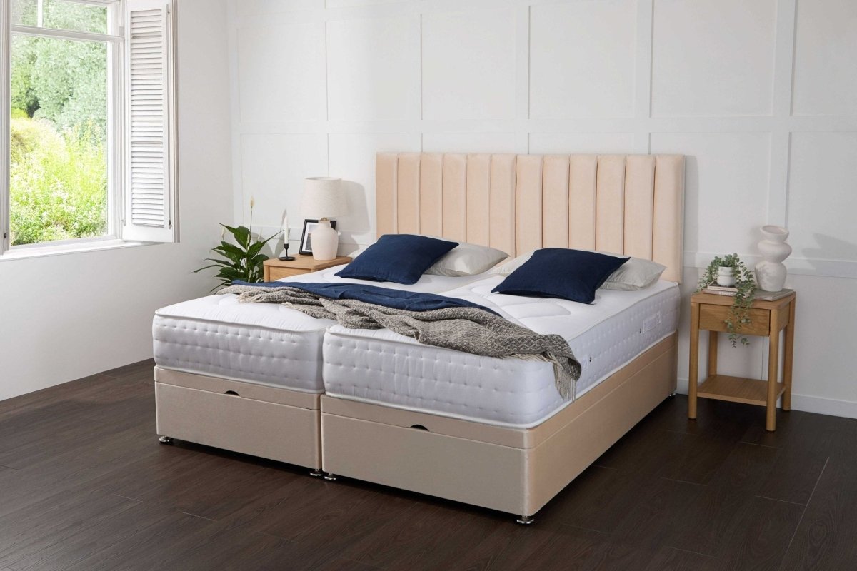 Midas Essential Guest Hotel Zip and Link 1000 Pocket Sprung Ottoman Divan Bed Set - Zip and Link Beds - Midas Beds