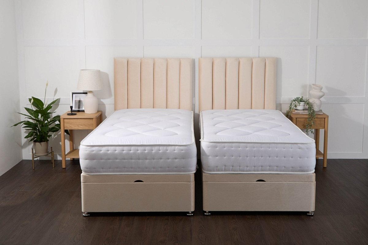 Midas Essential Guest Hotel Zip and Link 1500 Pocket Sprung Ottoman Divan Bed Set - Zip and Link Beds - Midas Beds