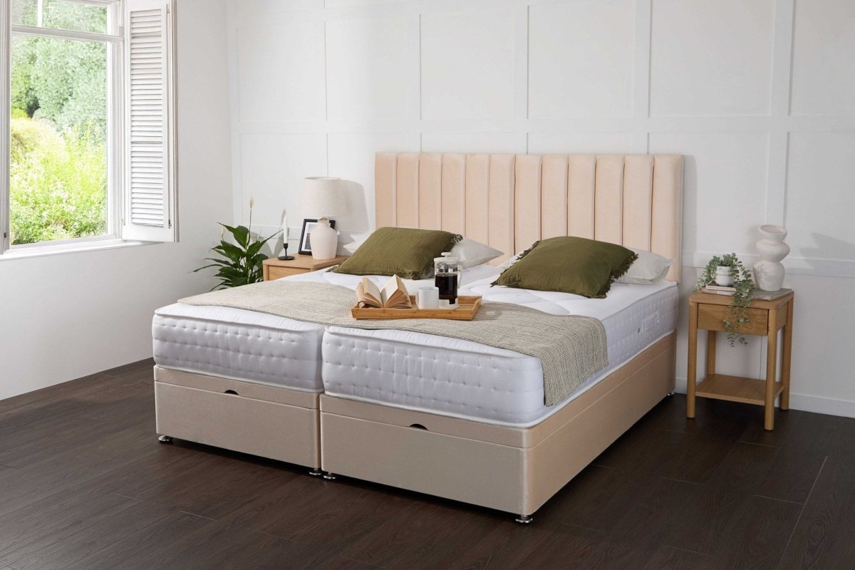 Midas Essential Guest Hotel Zip and Link 2000 Pocket Sprung Ottoman Divan Bed Set - Zip and Link Beds - Midas Beds