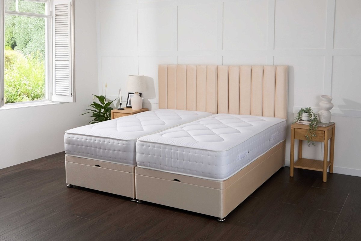 Midas Essential Guest Hotel Zip and Link 2000 Pocket Sprung Ottoman Divan Bed Set - Zip and Link Beds - Midas Beds
