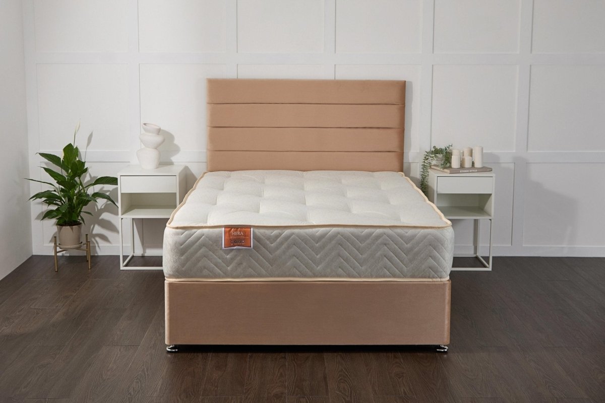 Somna Hera Orthopaedic Coil Sprung Divan Bed Set - Orthopaedic Coil Sprung Divan Bed Set - 2'6 Small Single - No Storage - SOMNA Beds