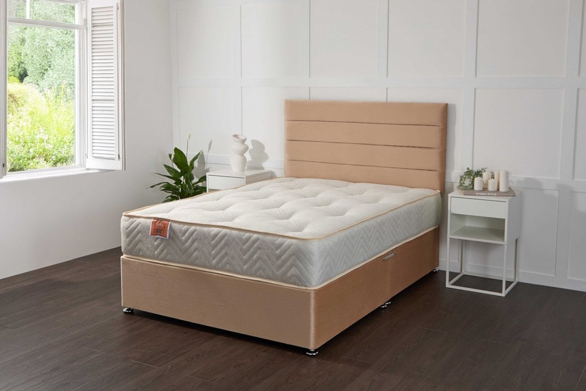 Somna Hera Orthopaedic Coil Sprung Divan Bed Set - Orthopaedic Coil Sprung Divan Bed Set - 2'6 Small Single - No Storage - SOMNA Beds