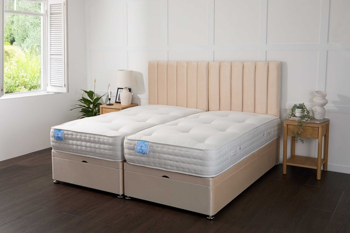 Midas Luxury Hotel Zip and Link 3000 Pocket Sprung Intelligent Memory Ottoman Divan Bed Set - Zip and Link Beds - Midas Beds