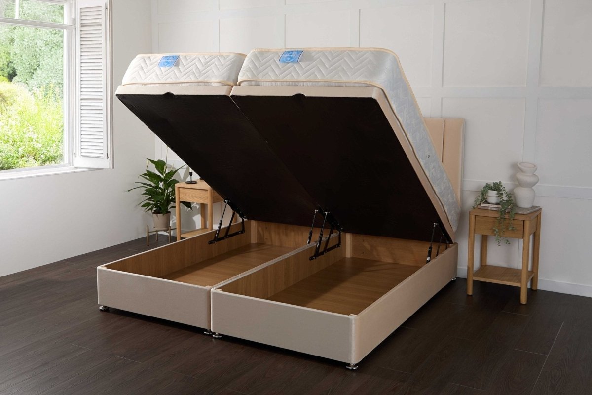 Midas Supreme Guest Hotel Zip and Link 1500 Pocket Sprung Ottoman Divan Bed Set - Zip and Link Beds - Midas Beds