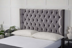 Midas Washington Winged Floor Standing Upholstered Headboard - headboard - Midas Beds