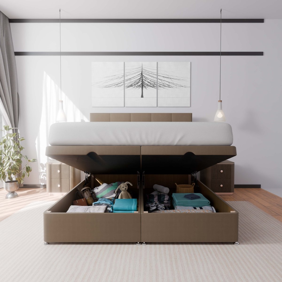 Venice End Lift Ottoman Divan Bed - Ottoman - Midas Beds