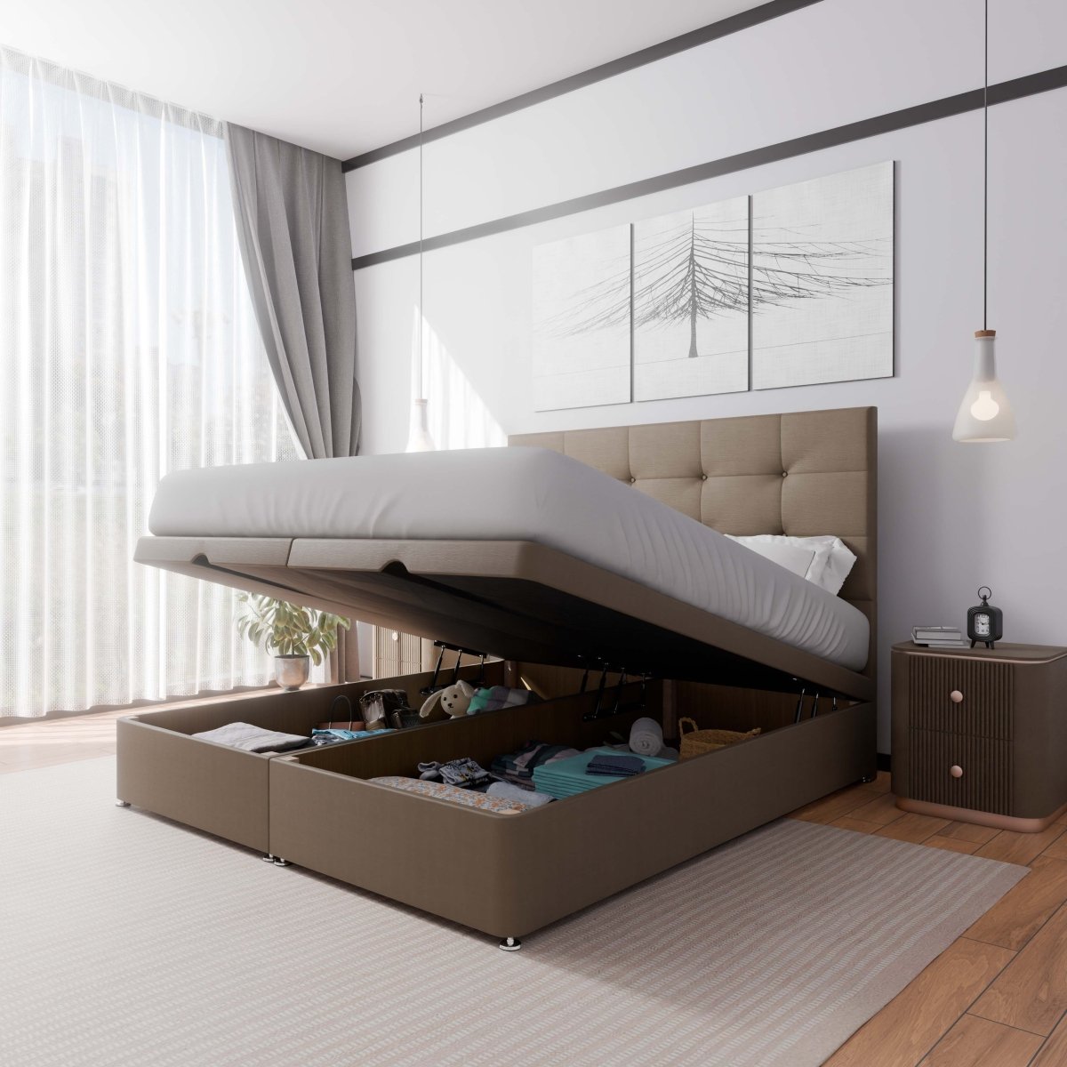 Venice End Lift Ottoman Divan Bed - Ottoman - Midas Beds